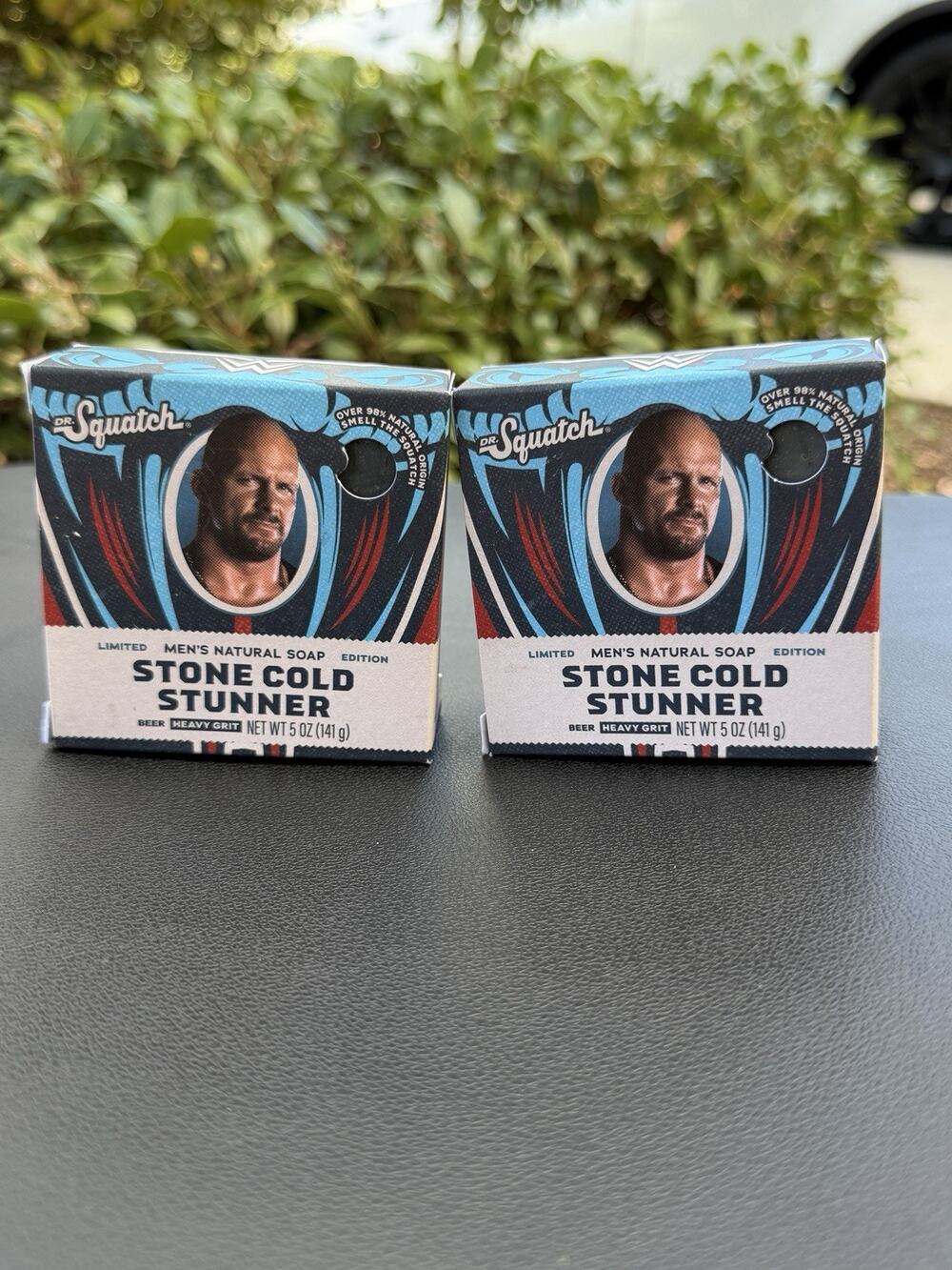 2x Dr. Squatch Stone Cold Stunner Soap Bars WWE Limited Edition 5oz